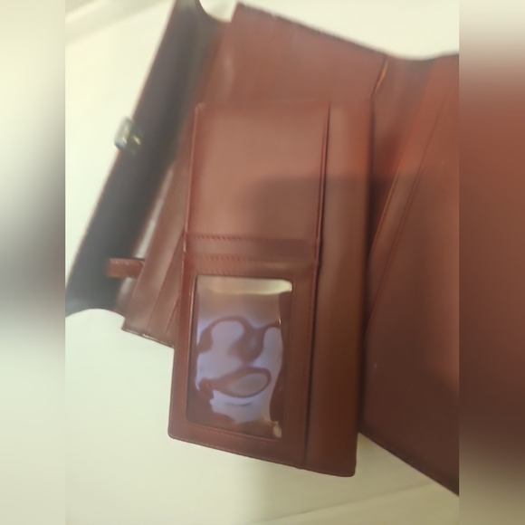 Polo Ralph Lauren Vintage Genuine Crocodile Wallet/ Checkbook in Burgundy 2 P - Picture 12 of 12